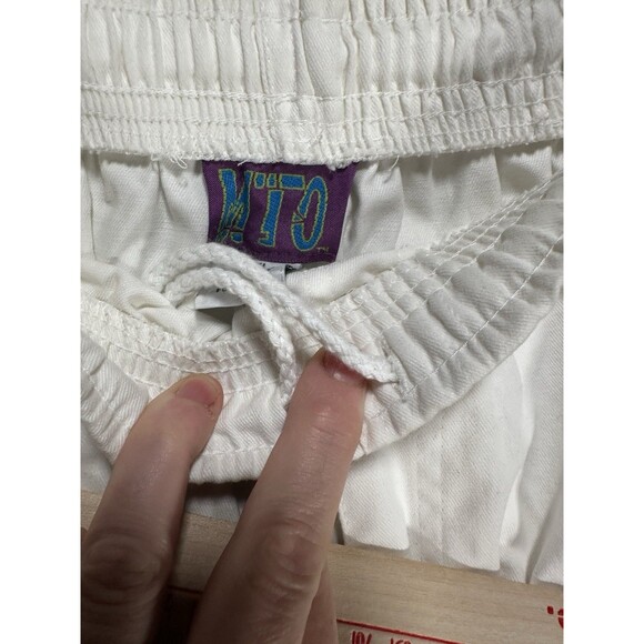 NWT MTO Men’s Shorts White Size M/L Cotton Pockets Drawstring Waist Y2K - Picture 5 of 8
